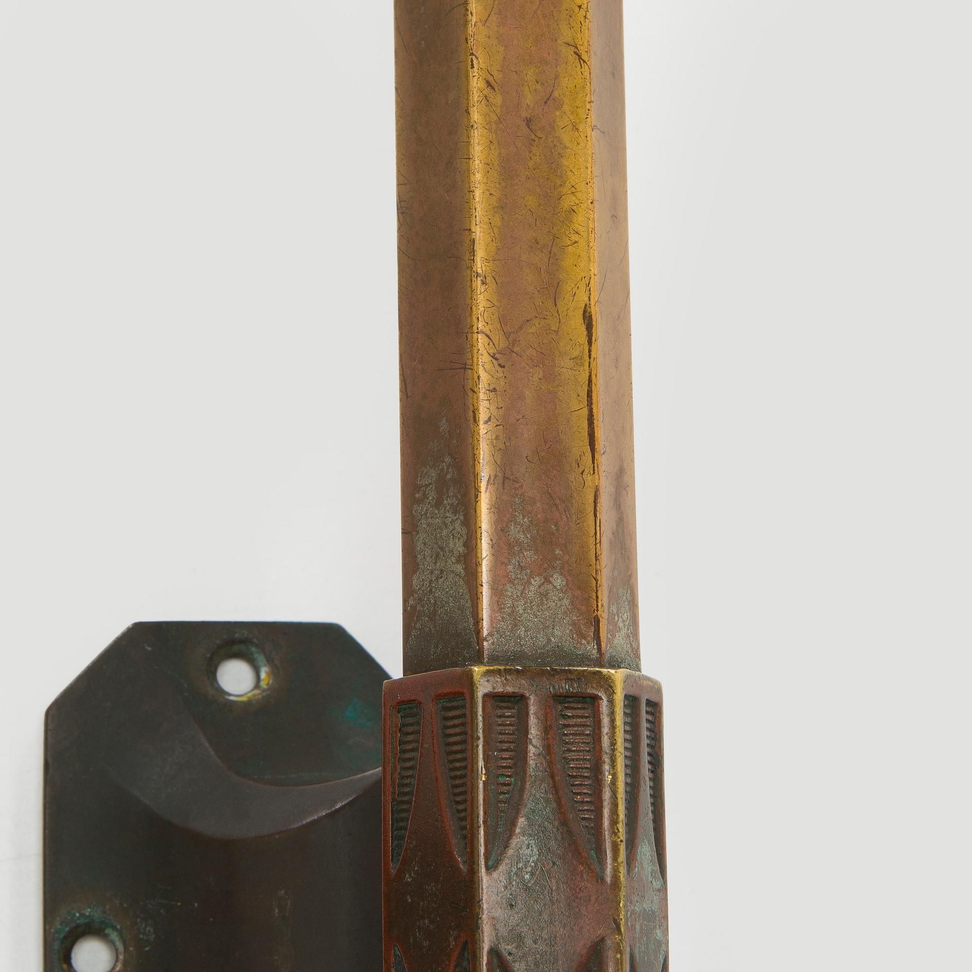 Door handles, 2 pcs, exterior and interior handles, 1920s.