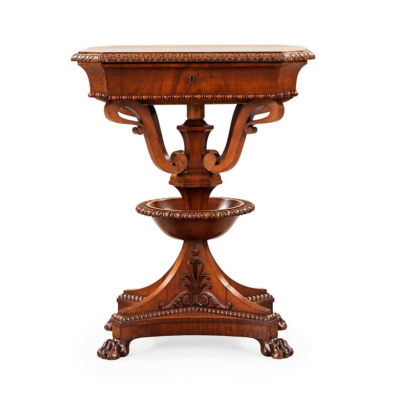 A Swedish Empire mahogny table.