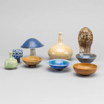 SVEN HOFVERBERG, 9 pcs ceramics.