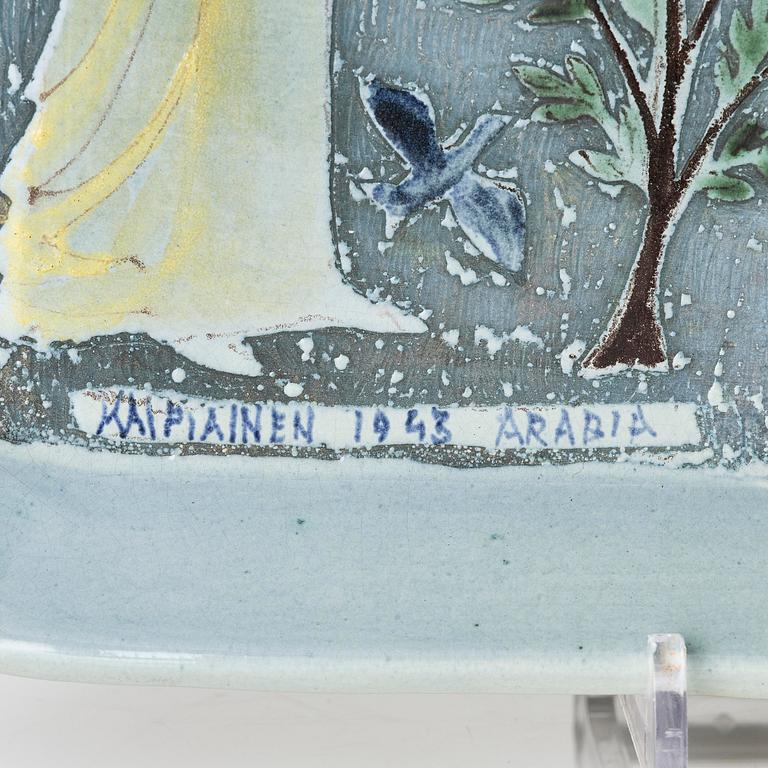 Birger Kaipiainen, a stoneware tray, Arabia, Finland 1943.