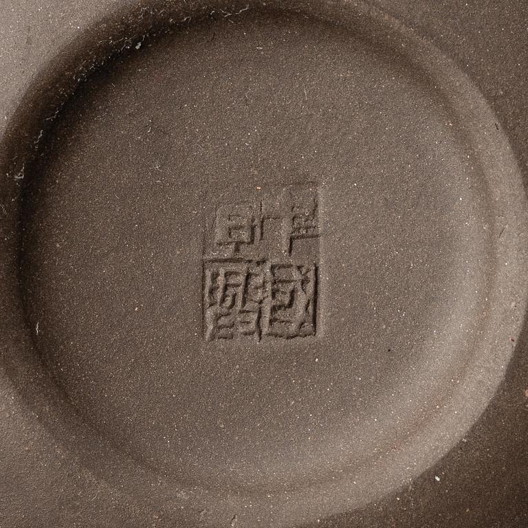 Tekannor, fem stycken, yixing, Kina, 1980/-90-tal.