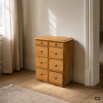Drawer cabinet, folk art, 19th century.