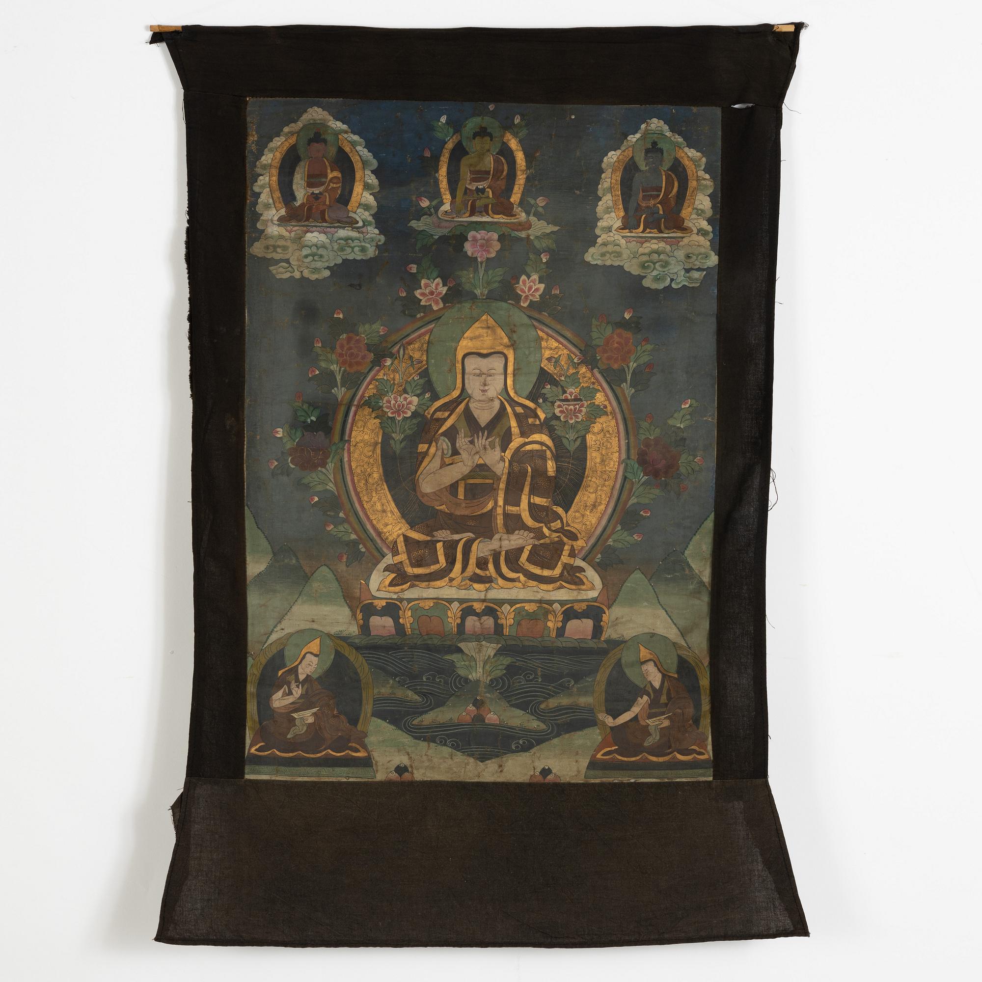 A Tibetan Llama Buddha Thangka, 19th century/around 1900.
