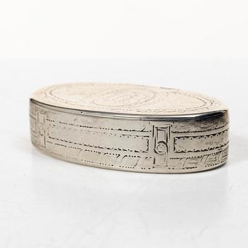 Box, silver, Erik Sorssell, Stockholm 1794.