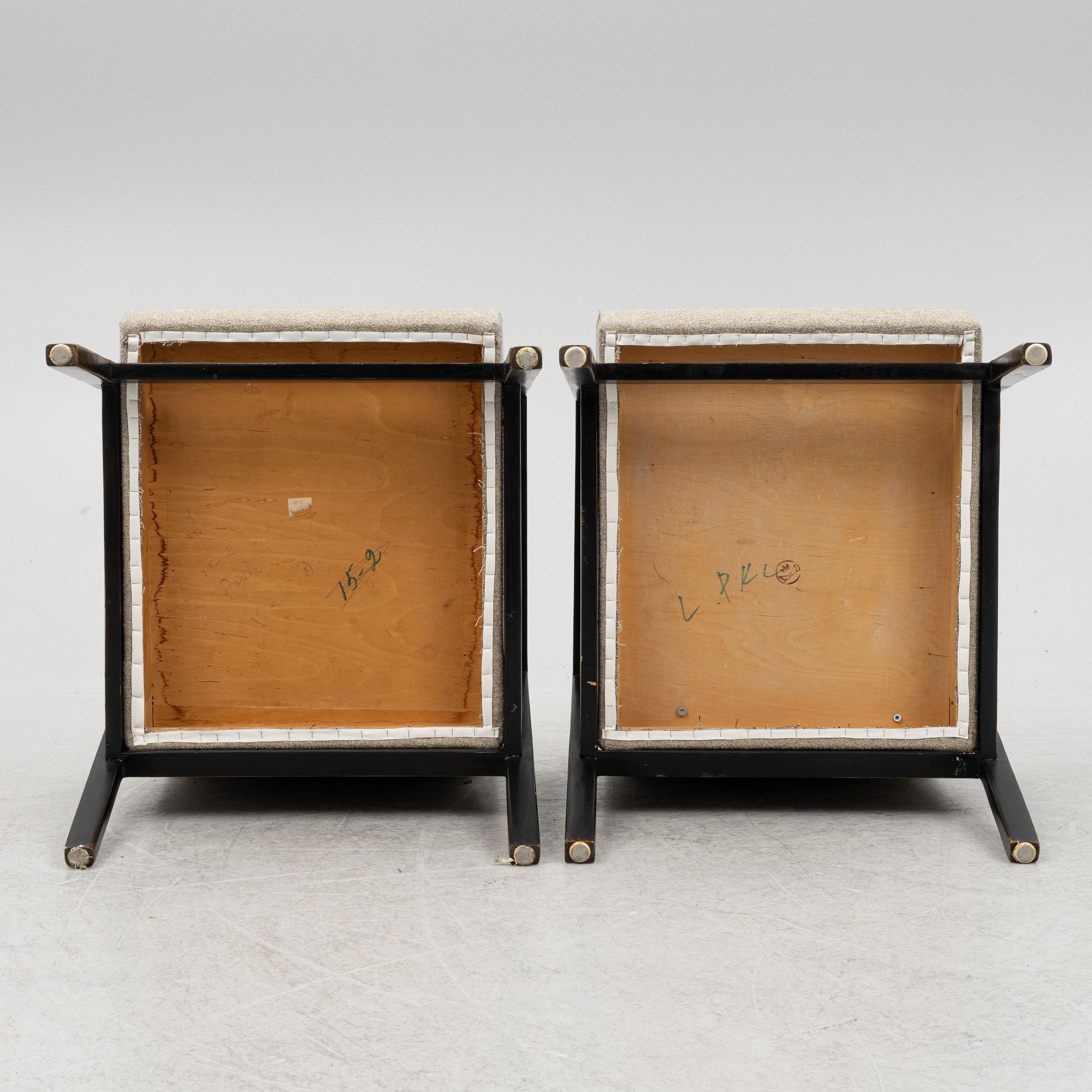 Alvar Aalto, a pair of armchairs model "403", Artek, Finland, mid-20th century.