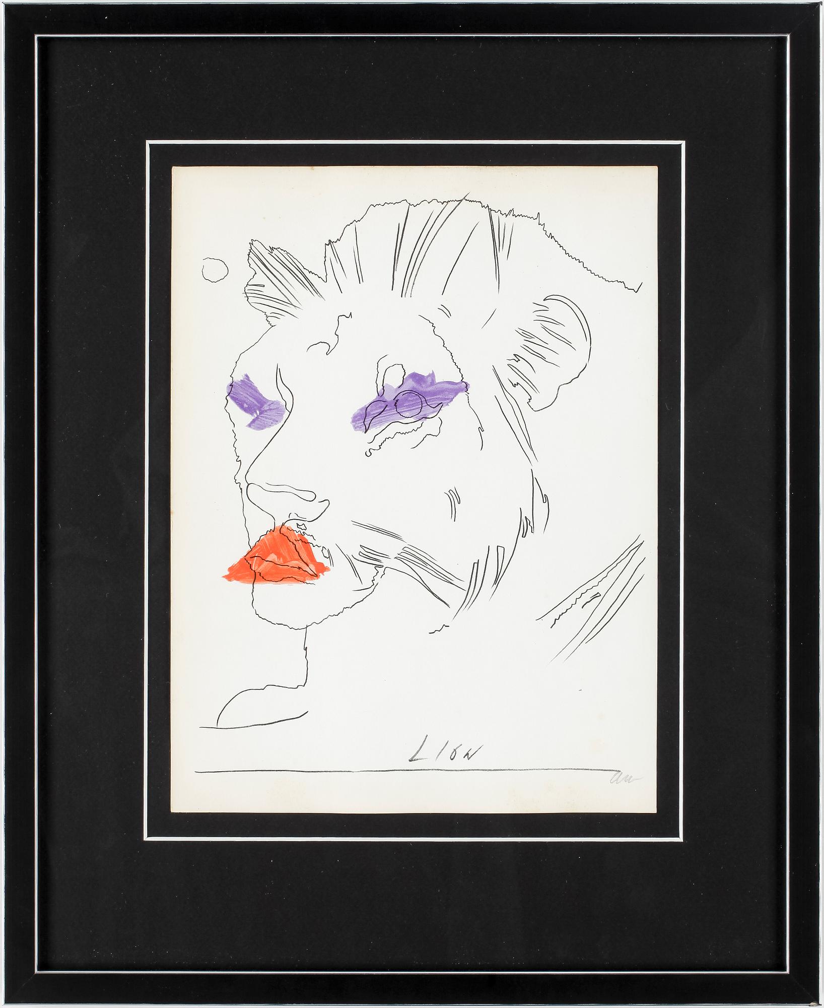 ANDY WARHOL, litografi samt konsttidskrift, båda signerade.