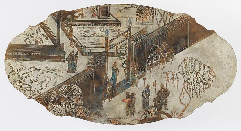 Philip & Kelvin LaVerne, a "Chang Boucher" coffee table, USA 1960s-70s.