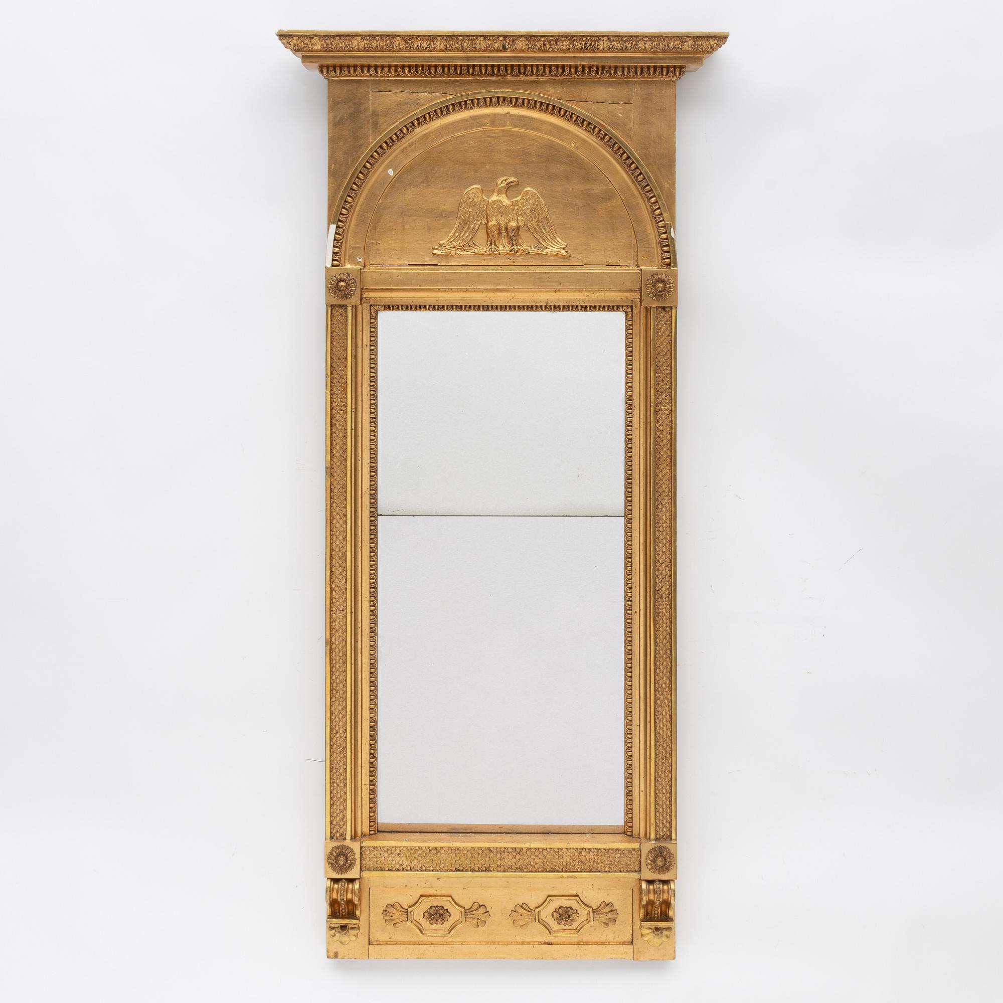 Mirror, late Gustavian, circa 1800.