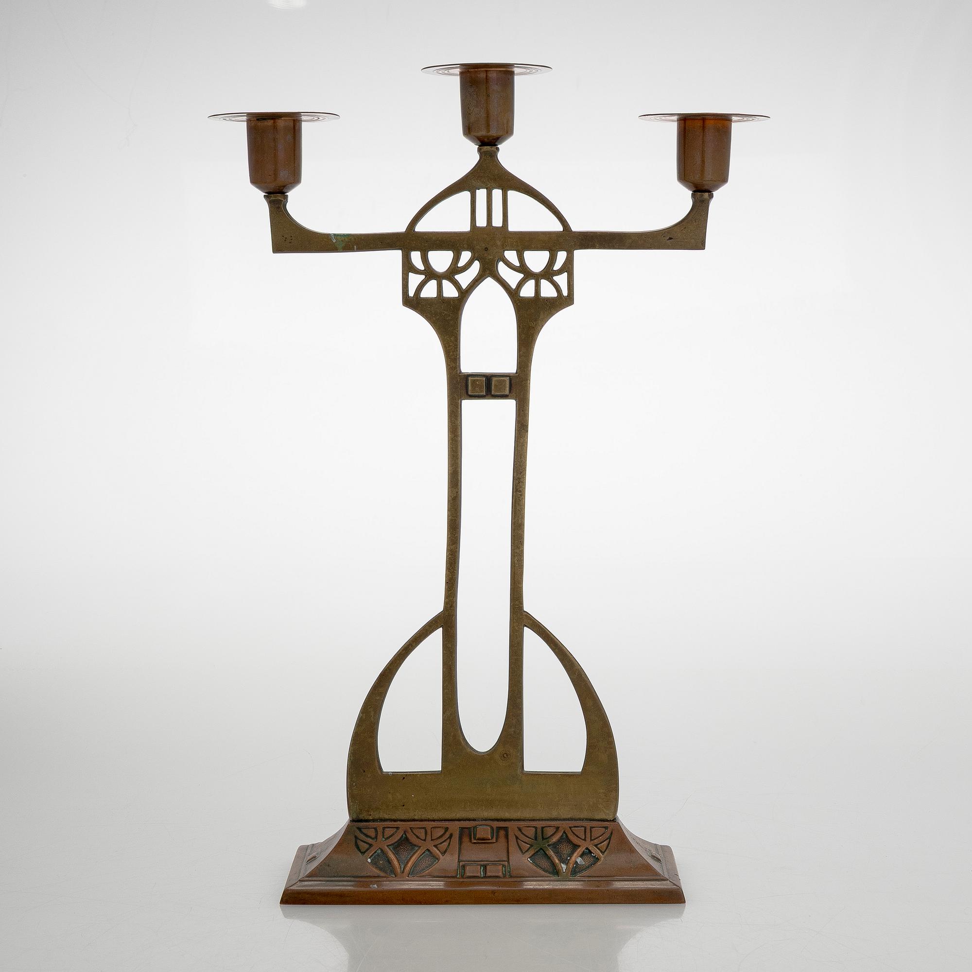 Candelabrum, WMF (Württembergische Metallwarenfabrik), early 20th century.