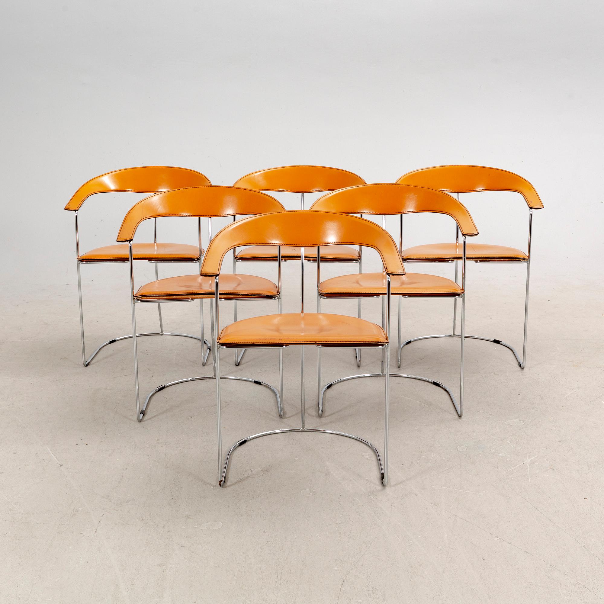 Karmstolar, 6 st, Arrben, Italien, 1980/90-tal.