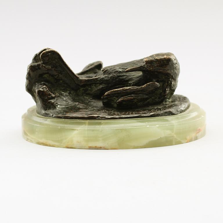 SKULPTUR, brons, otydligt signerad, 1900-tal.