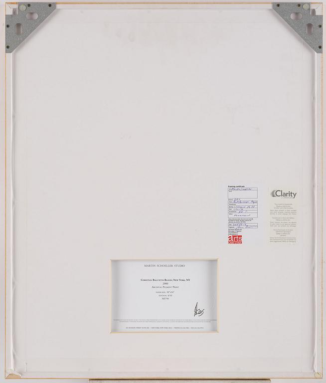 Martin Schoeller, "Christian Bale with Blood; New York, NY", 2000.