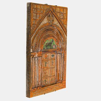 Rut Bryk, a stoneware wall relief signed a tergo BRYK.