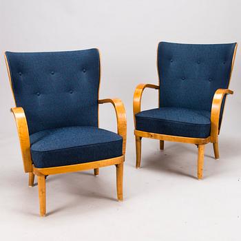 WERNER WEST, A pair of 1930s armchairs for Wilh. Schaumannin Vaneritehdas Oy, Jyväskylä.