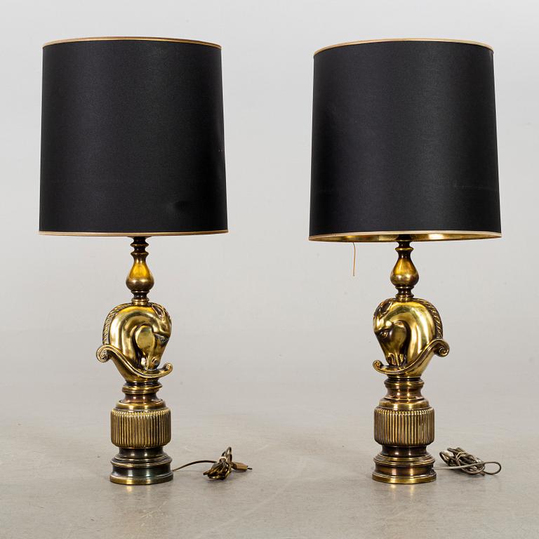 A PAIR OF TABLE LAMPS. DeKnudt, Belgium.