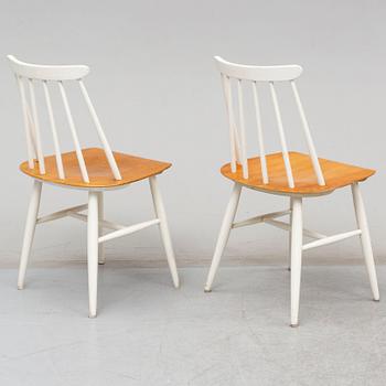 ILMARI TAPIOVAARA, six 'Fanett' chairs, Edsbyverken.