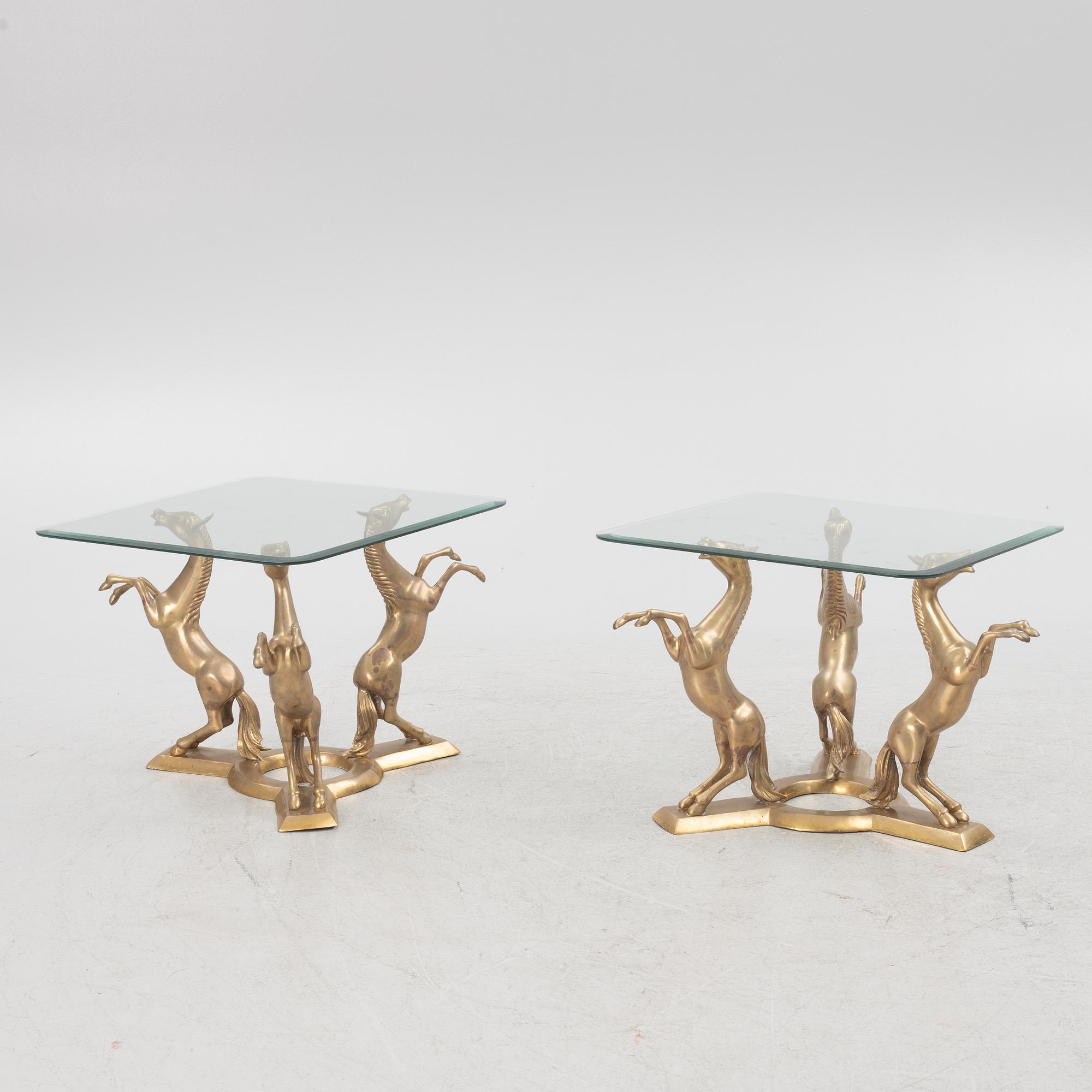 A pair of side tables, late 20th Century.