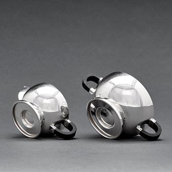 Guttorm Kristiansen (Gagnes), a four pieces 830/1000 silver tea- and coffee service, David-Andersen, Norway 1927-49.