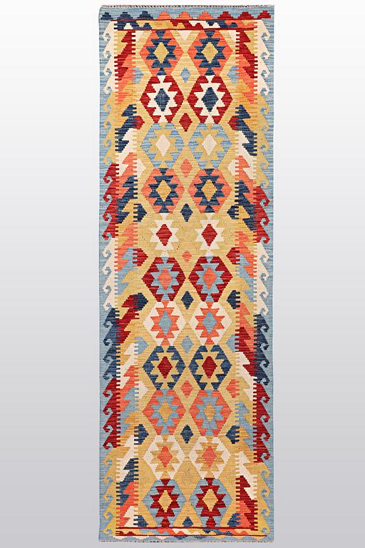 Gallerimatta, slätväv, ca 292 x 82 cm.