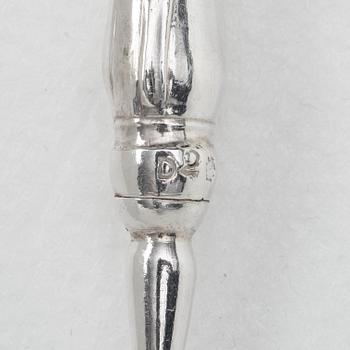 A Swedish 18th century 36 piece table cutlery, mark of Carl Gideon Renander, Stockholm 1792.