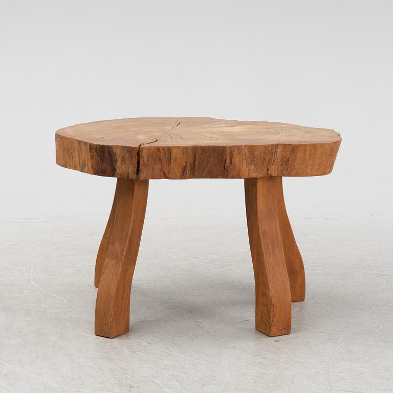 Carl-Axel Beijbom, an elmwood coffee table, Simlingegården Klagstorp, signed and dated 1964.
