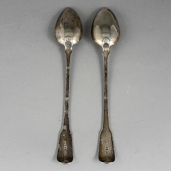 RAGUSKEDAR, ett par, silver, London 1798. Tot ca 239 gram.