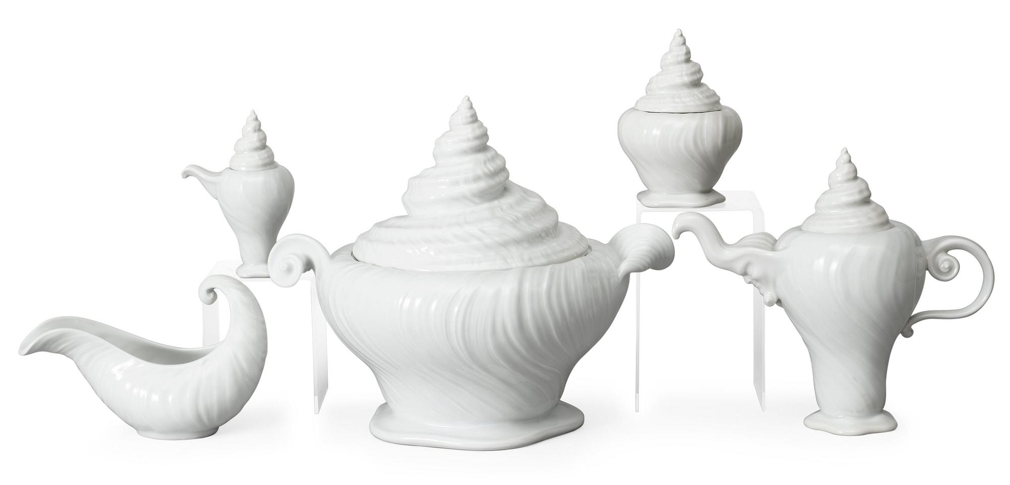 An Arje Griegst 'Triton' 34 pcs porcelain service; Royal Copenhagen, Denmark.