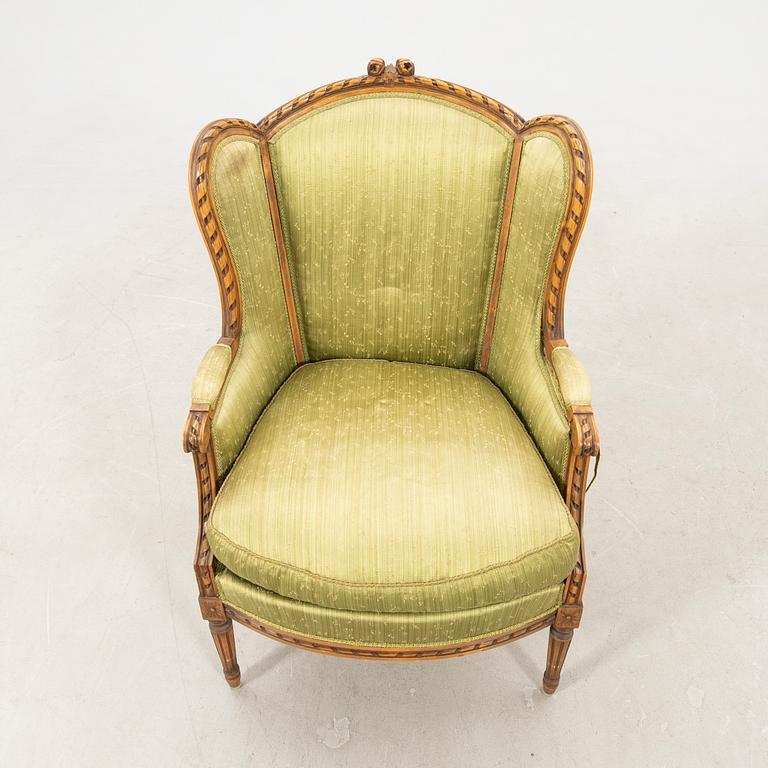 Louis XVI-style Bergère, 20th century.