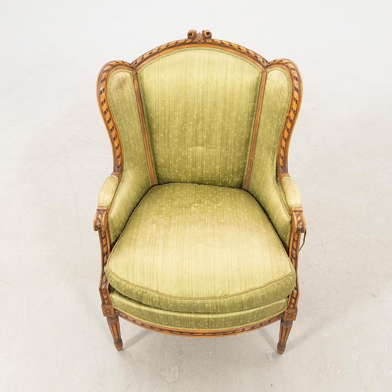 Louis XVI-style Bergère, 20th century.