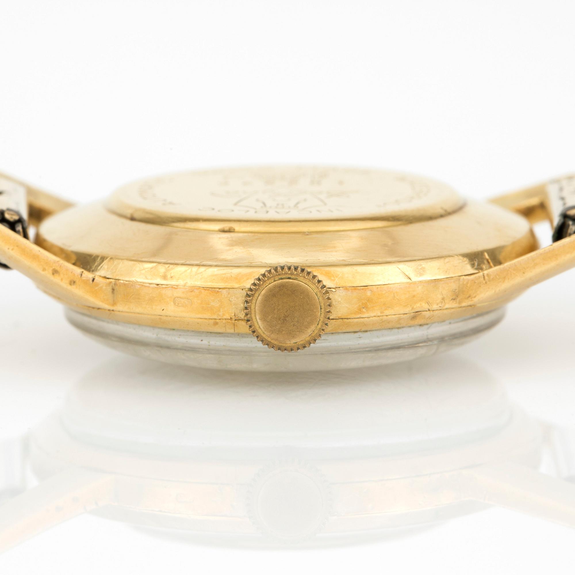 ARMBANDSUR, herr, Delbana, guld 18K, stålarmband, Schweiz, 1900-talets andra hälft.