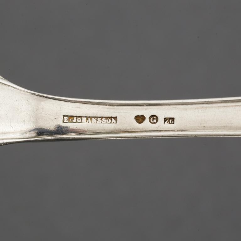 Seven pieces of silver cutlery, Gothenburg, 1794 and 1902.