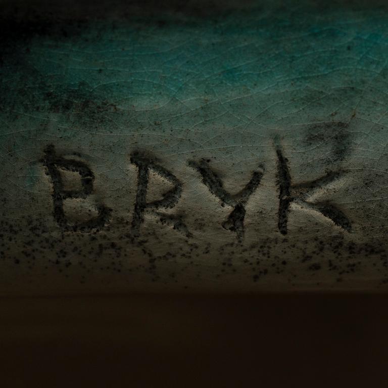 RUT BRYK, A CERAMIC VASE. House. Signed Bryk.