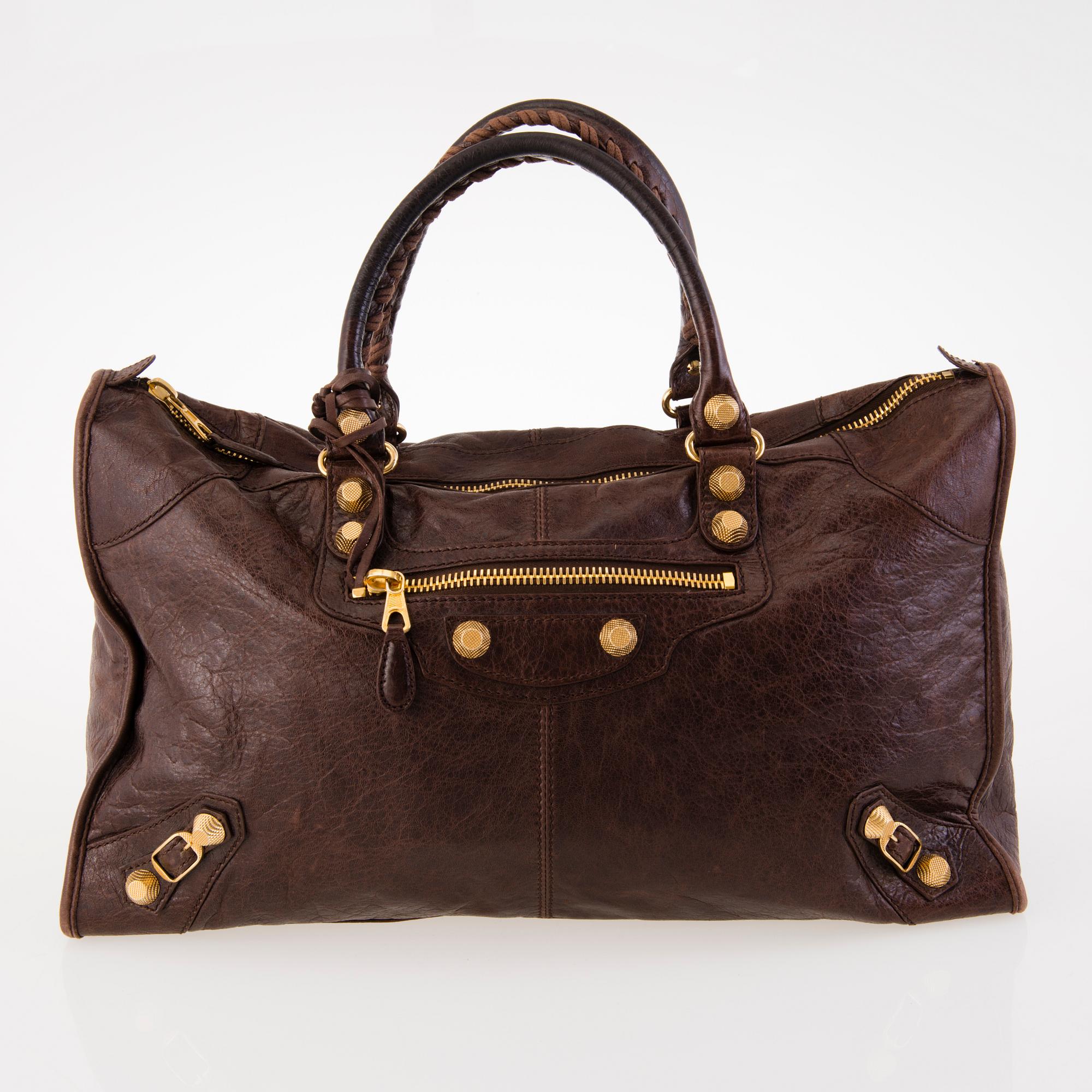 BALENCIAGA Brown Work Giant Bag.