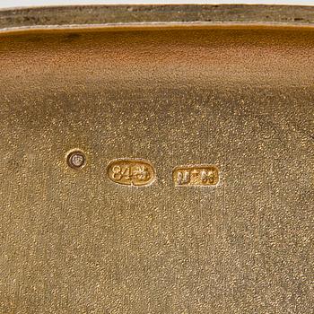 CIGARRETTETUI, silver, troligen Nikolai Pokrovsky, Moskva 1895.