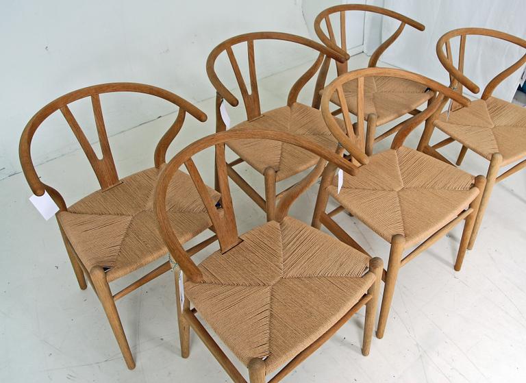 STOLAR, 6 st, "Y-stolen", Hans J. Wegner, Carl Hansen & Son.