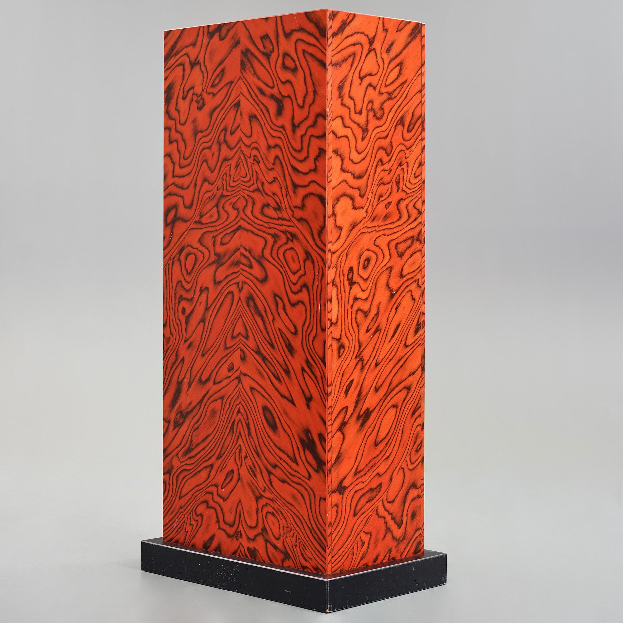 Ettore Sottsass, a red and black lacquered "Nairobi" cabinet by Zanotta, Italy, post 1989.