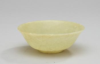 A jade bowl, Qing dynasty.