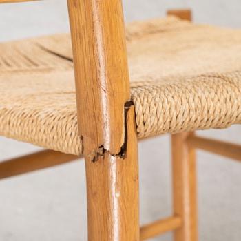 Kaare Klint, chairs, 6 pcs, "Kirkestolen", Denmark, second half of the 20th century.