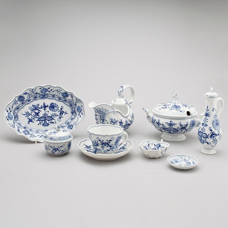 SERVISPORSLIN, 9 del, porslin, Meissen, andrasortering.