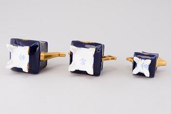 KAFFESERVIS 6 DELAR, porslin, "tête-à-tête", Kuznetsov Dulevo fabriken 1891-1917.