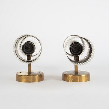 Harald Notini, wall lamps, a pair, model "11262", Böhlmarks, 1940s/1950s.