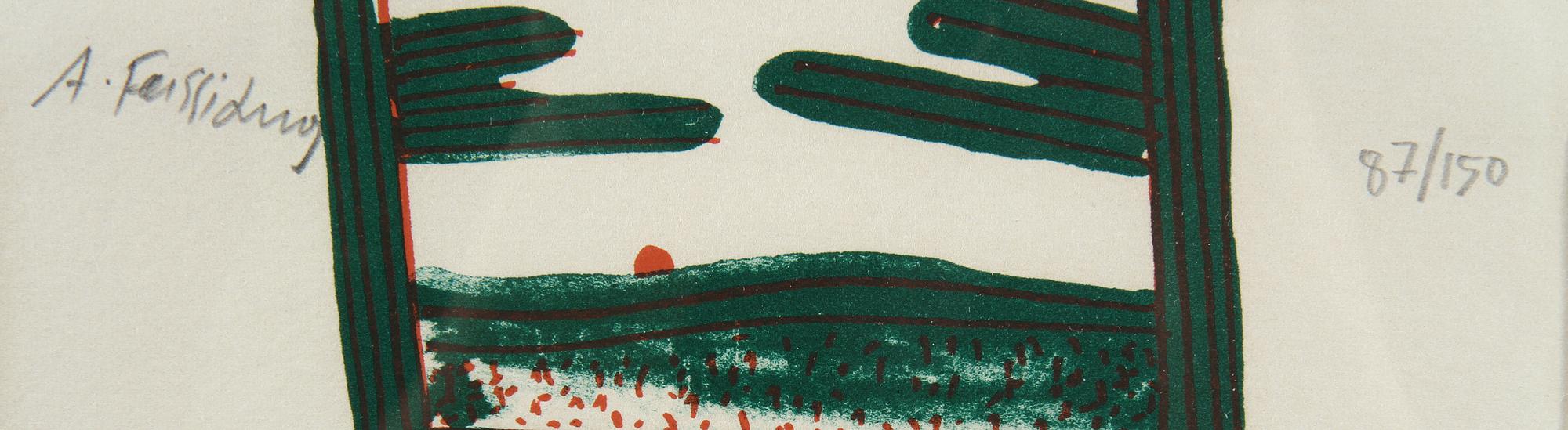 ALEXANDRE FASSIANOS, litografi, sign o numr 87/150.