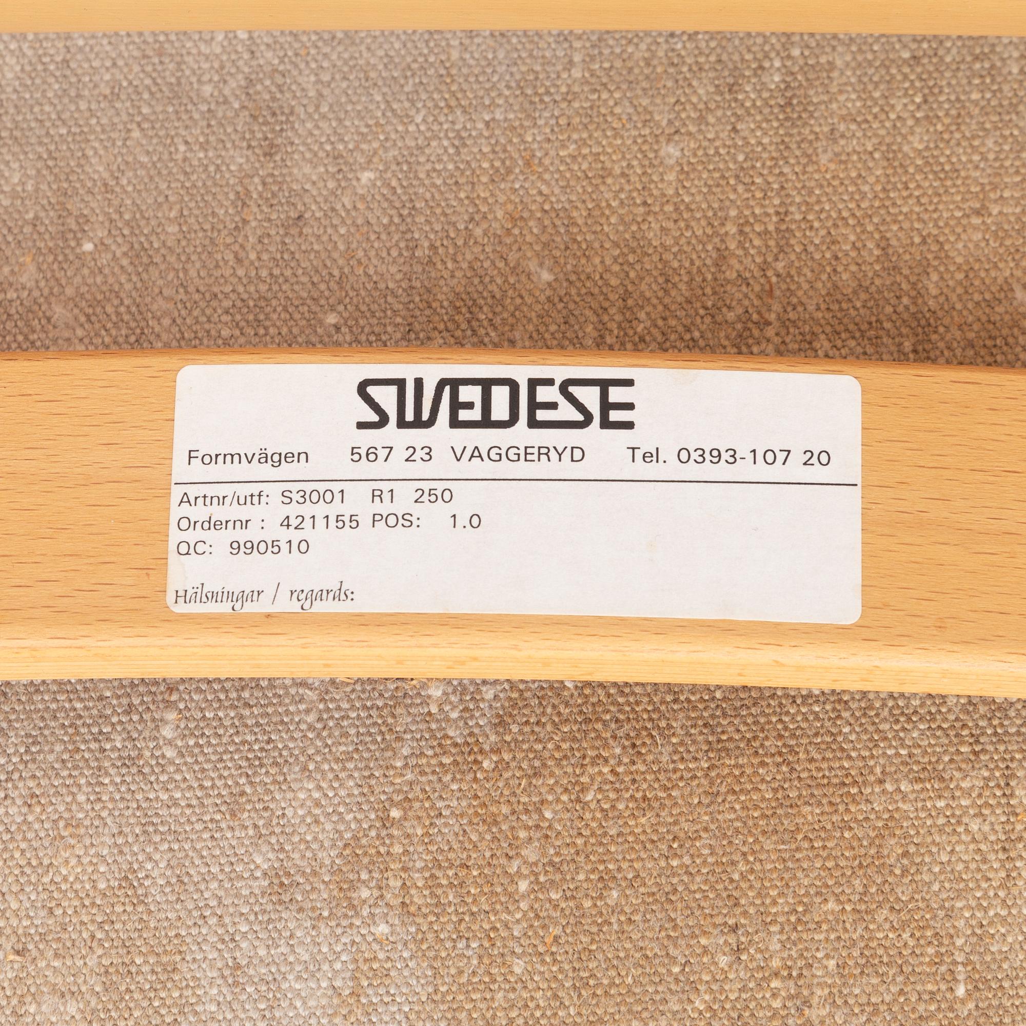 Yngve Ekström, fåtölj med fotpall, "Lamino", Swedese.