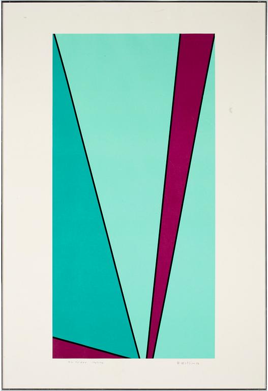 OLLE BAERTLING, färgserigrafi, "XAU",signerad med blyerts HC VI/XXV, 1967-74.