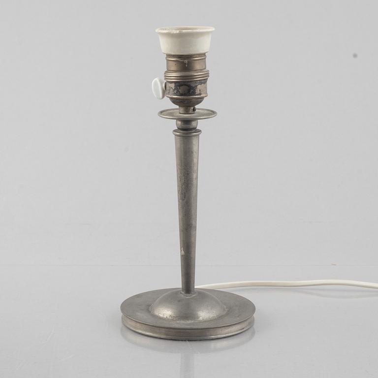 Firma Svenskt Tenn, a pewter table light, Stockholm 1944.