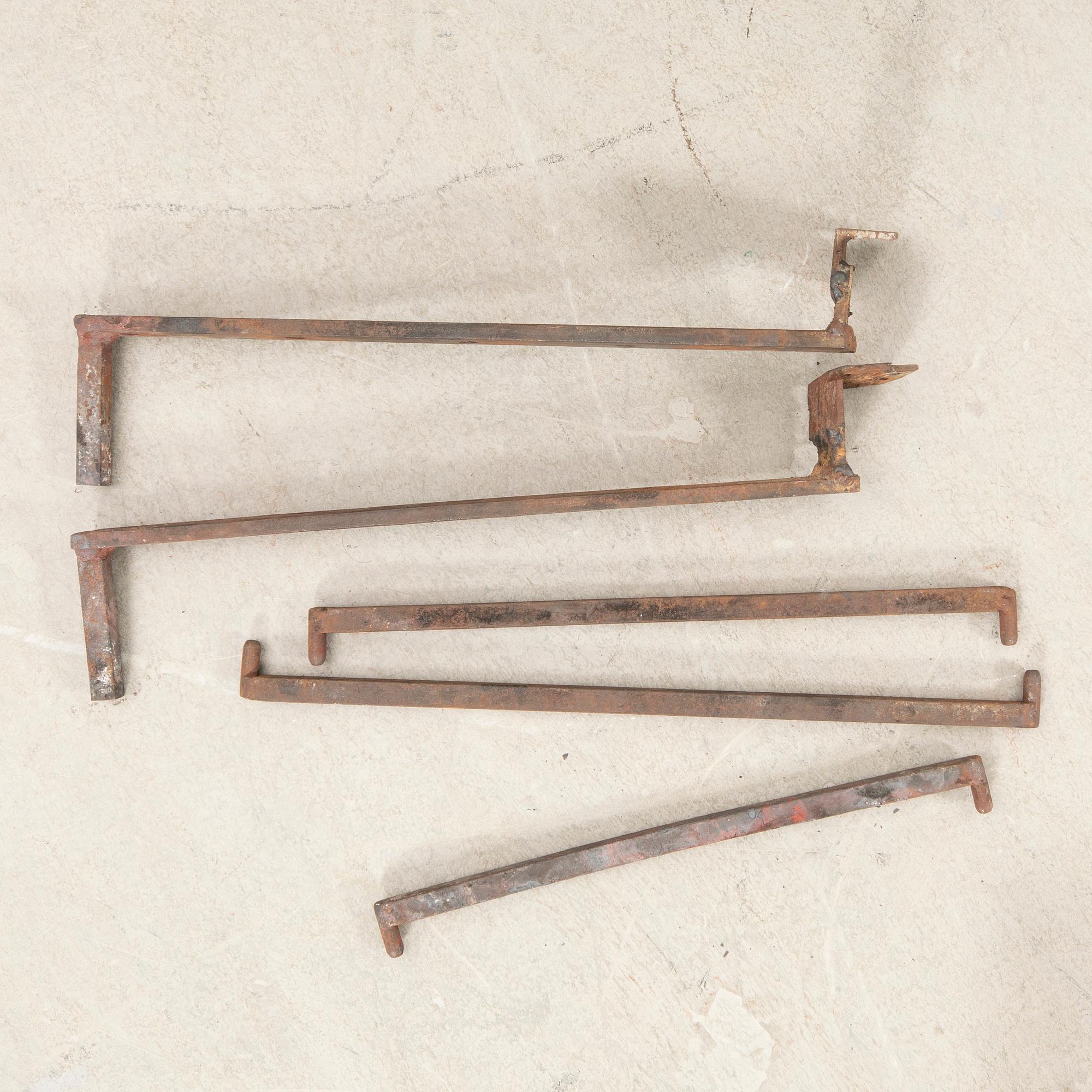 Fire dogs, a pair, Louis XV style, second half of the 19th century.