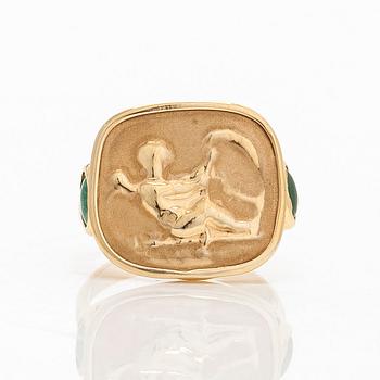 Tagliamonte, ring, 14K guld och smaragder, Italien.