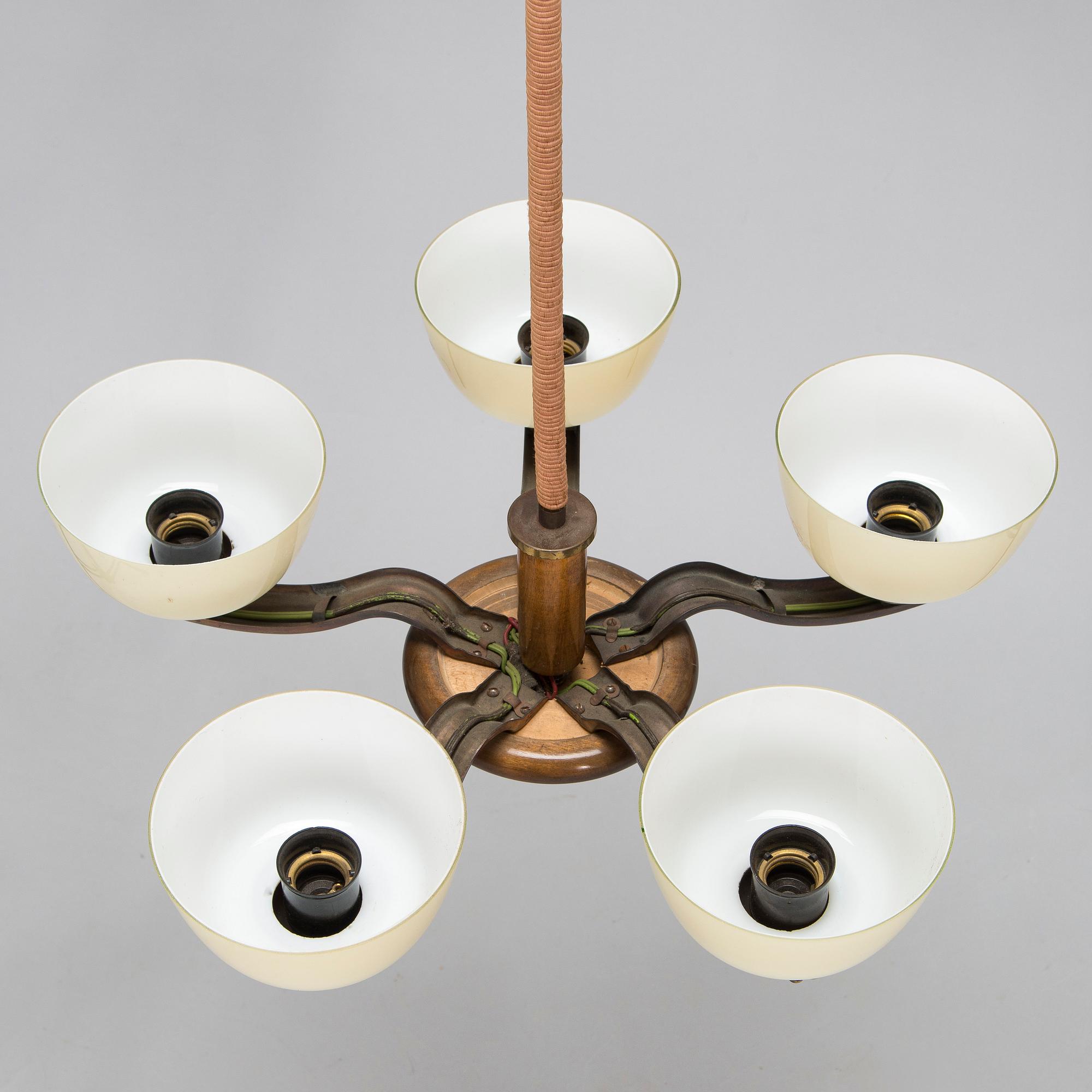 Paavo Tynell, taklampa, modell 1255/5 Taito Oy, 1930-tal.