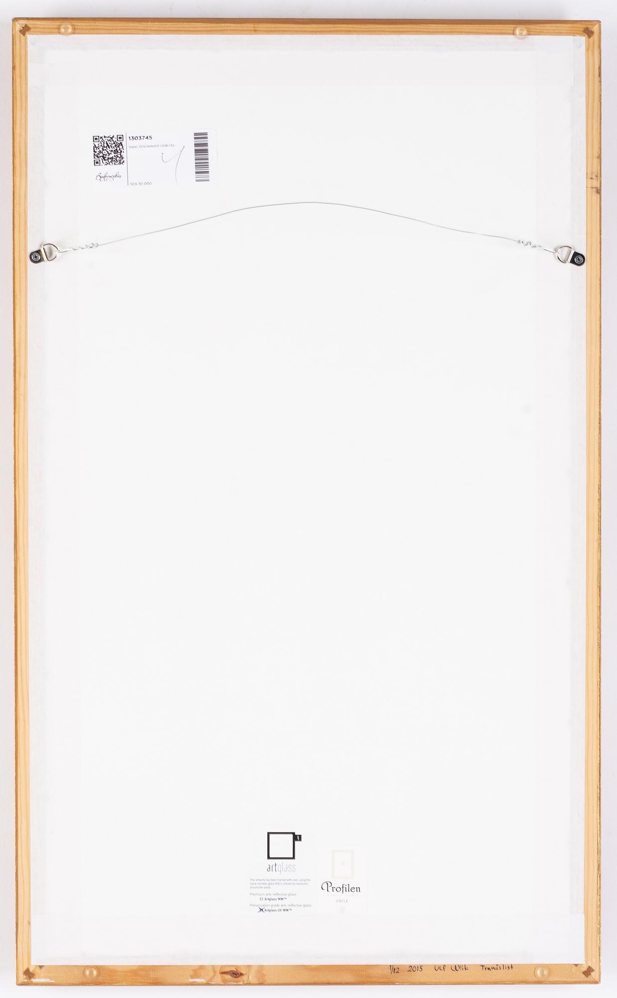 Isaac Grünewald, red chalk drawing, signed.