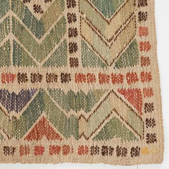 Märta Måås-Fjetterström, Draperi, "Rågen", inplock på linnebotten, 
ca 198 x 135,5 cm, signerat AB MMF.